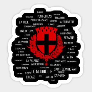 Toulon districts emblem red Sticker